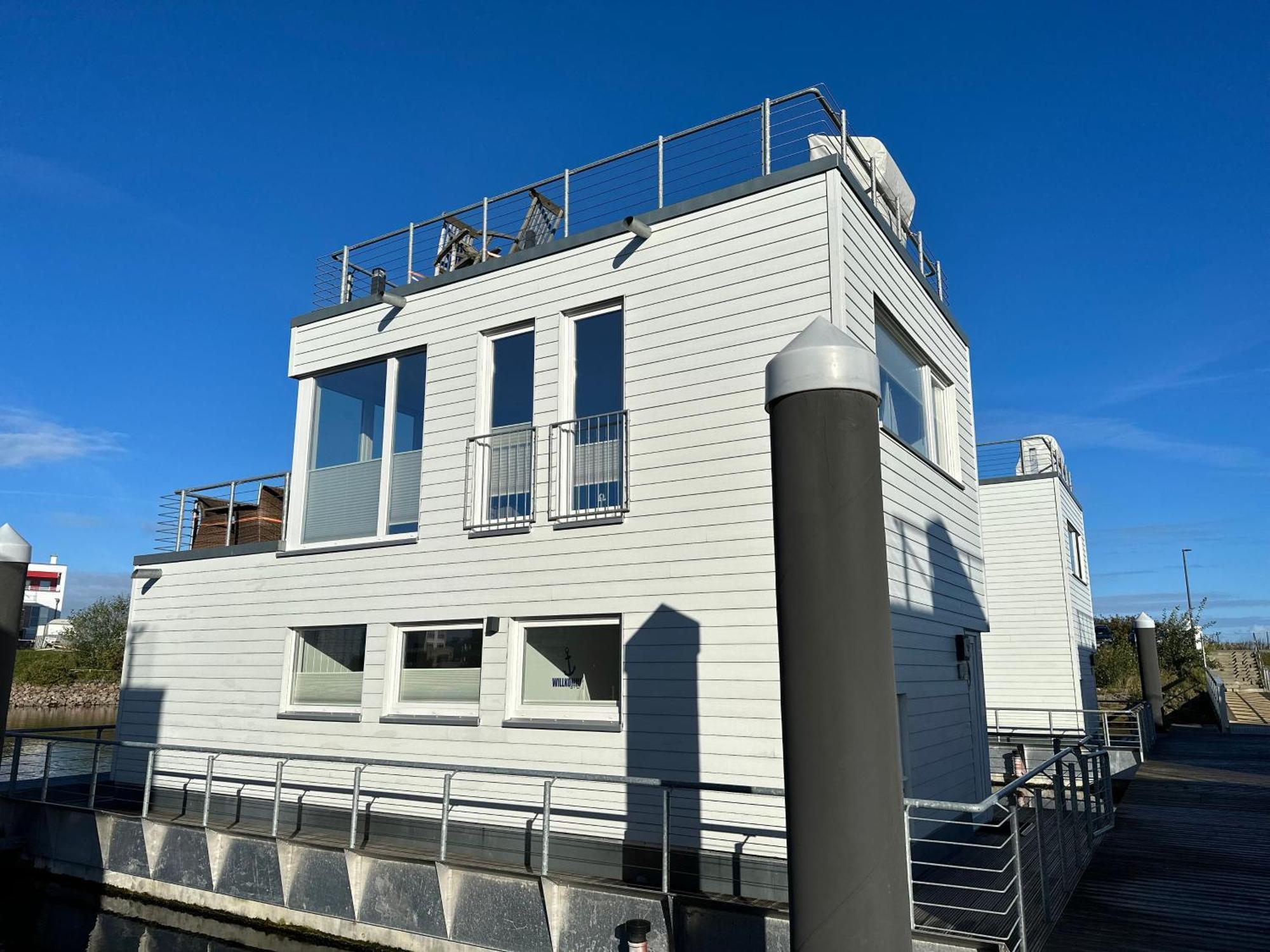 Schwimmendes Haus - An Bord Zwei Olpenitz Exterior foto